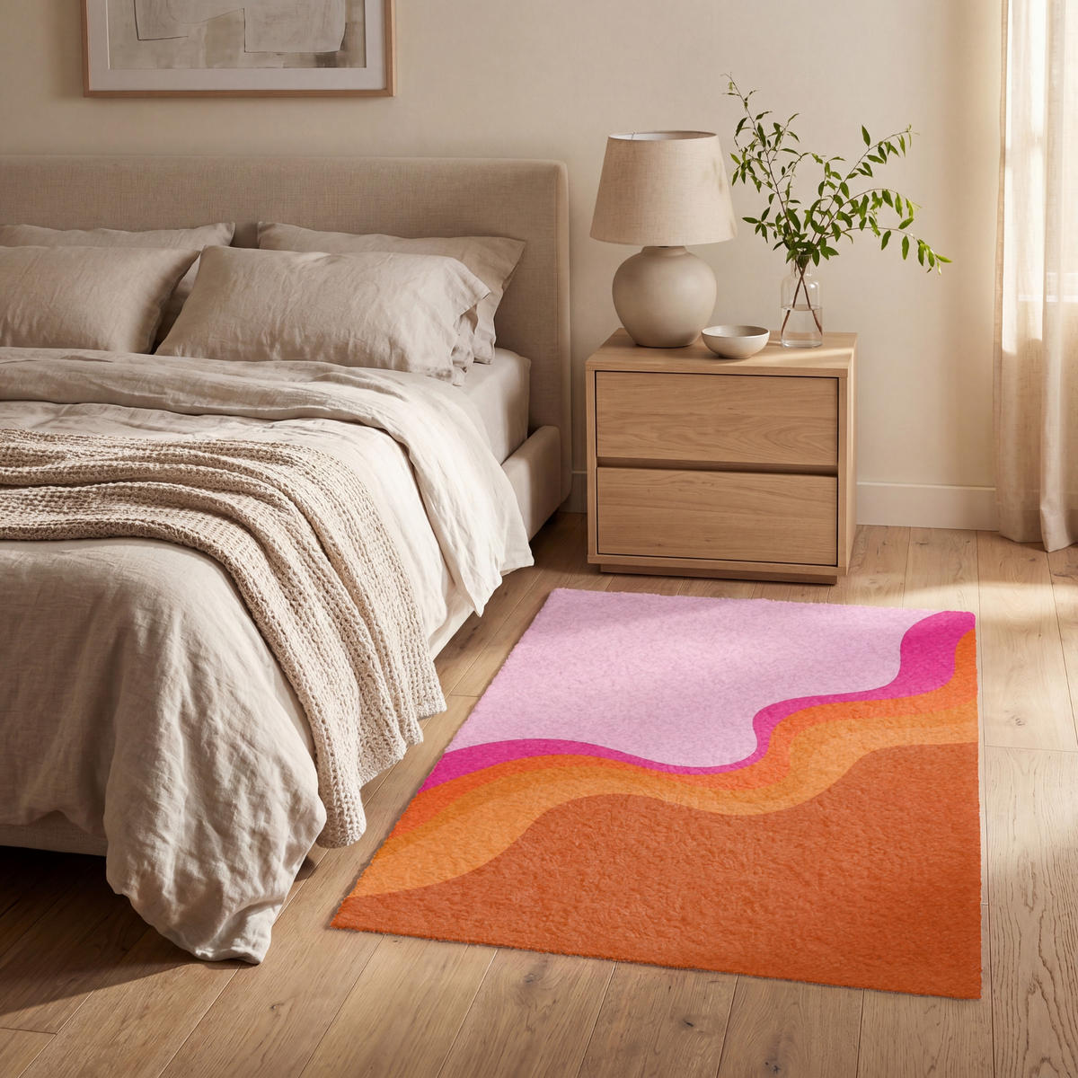 KOBERCE - Retro - Vlny - Farebné - 80x120 cm - viacfarebná, textil/plast (80/0.4cm) - OnlyWow