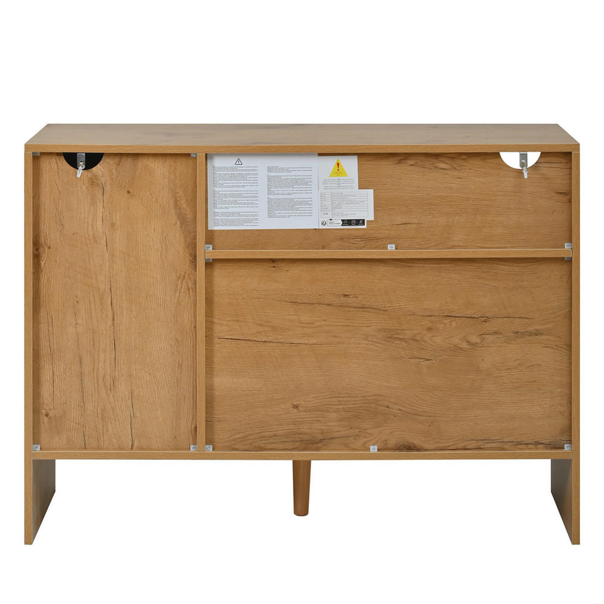 SIDEBOARD 105x76x40 cm Küchenschrank 3 Schubladen - Naturfarben, Holz (105/76/40cm) - Kaket