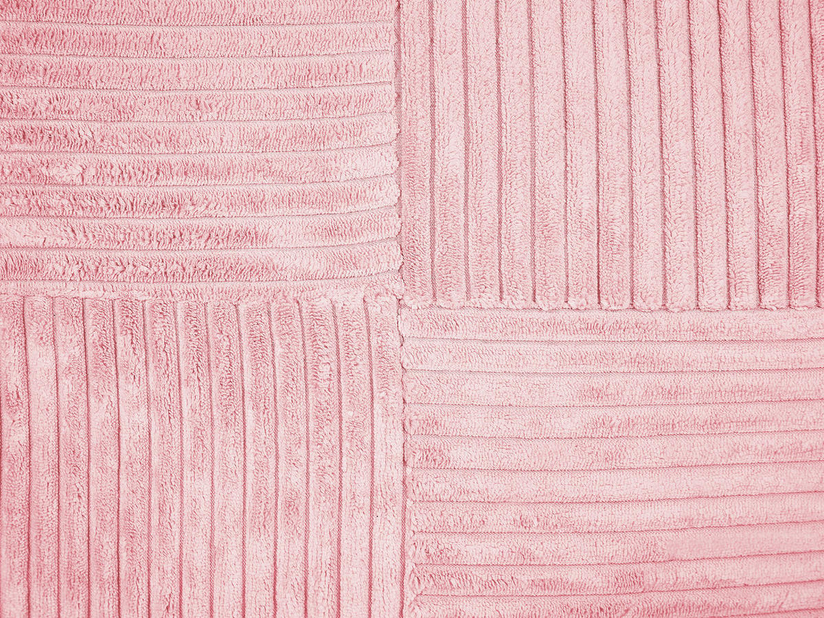 DEKOKISSEN CORD 2er-Set Rosa 43/43 cm Millet - Pink, Textil (43/43cm) - Beliani