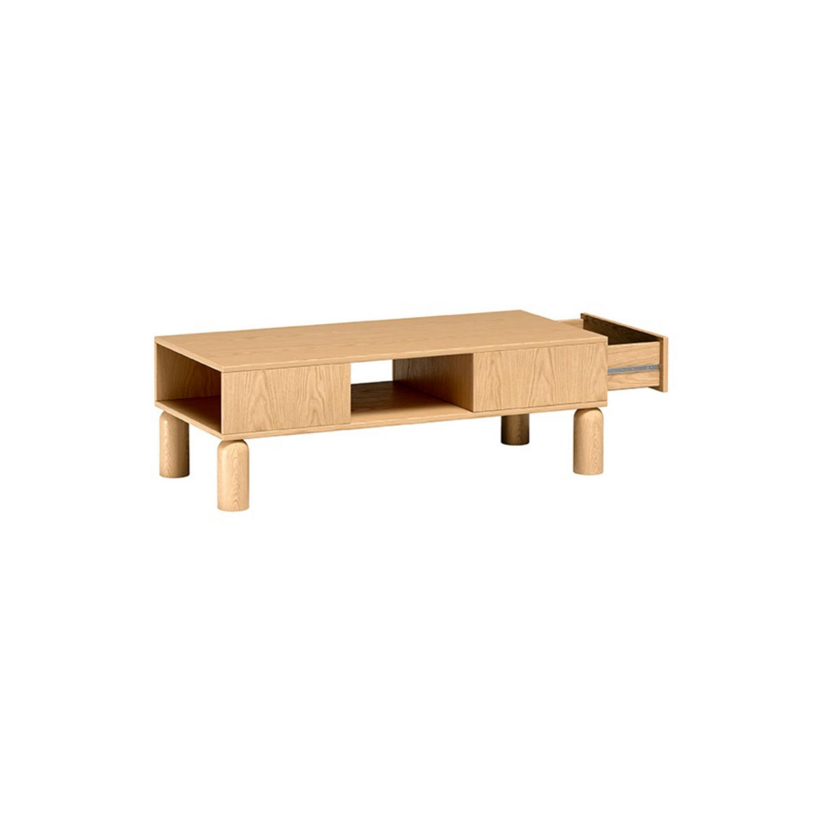 COUCHTISCH Sanden SN-7 110 x 50 x 36,8 cm Eiche Bookmatch - Eichefarben, Holz/Holzwerkstoff (50/110/36.8cm) - Koseto