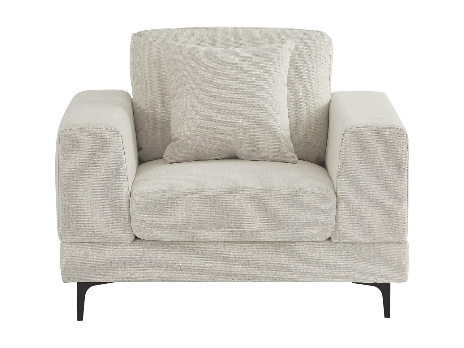 SESSEL mit gerader Rückenlehne - 1 Person - stoff - beige Jamolo - Beige, Textil (107/82/89cm) - Vente-Unique
