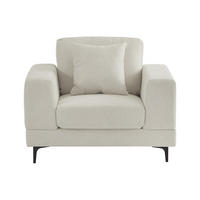 SESSEL mit gerader Rückenlehne - 1 Person - stoff - beige Jamolo - Beige, Textil (107/82/89cm) - Vente-Unique