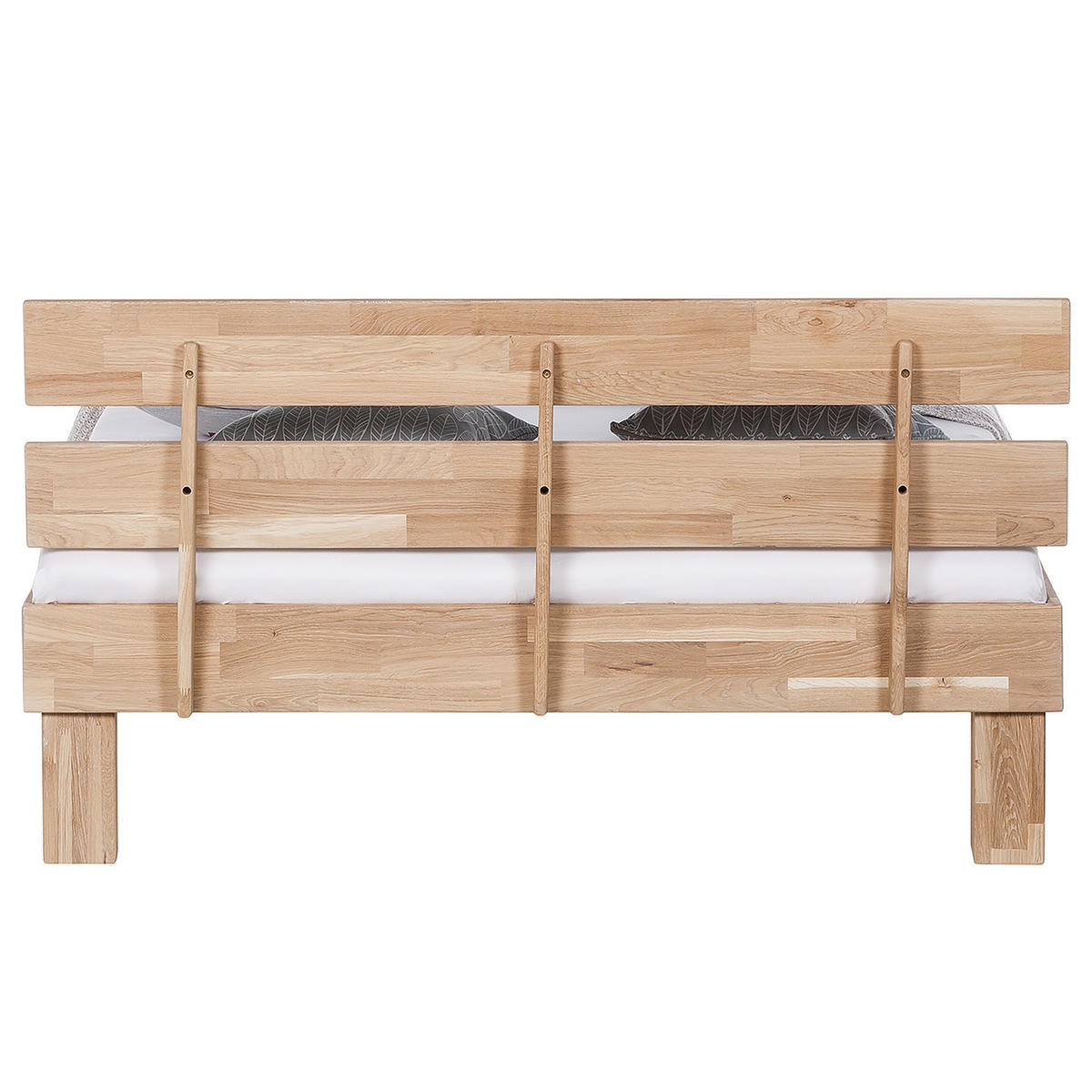 BETT - Massivholz - Eichefarben, Holz - home24