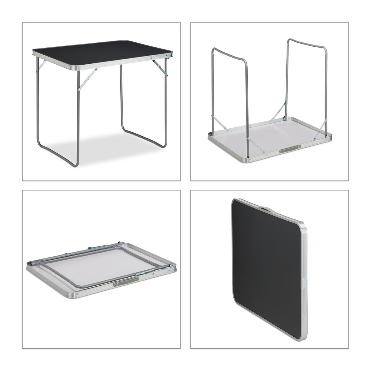 CAMPINGTISCH - Multicolor, Holzwerkstoff/Kunststoff (60/80/70cm) - Relaxdays