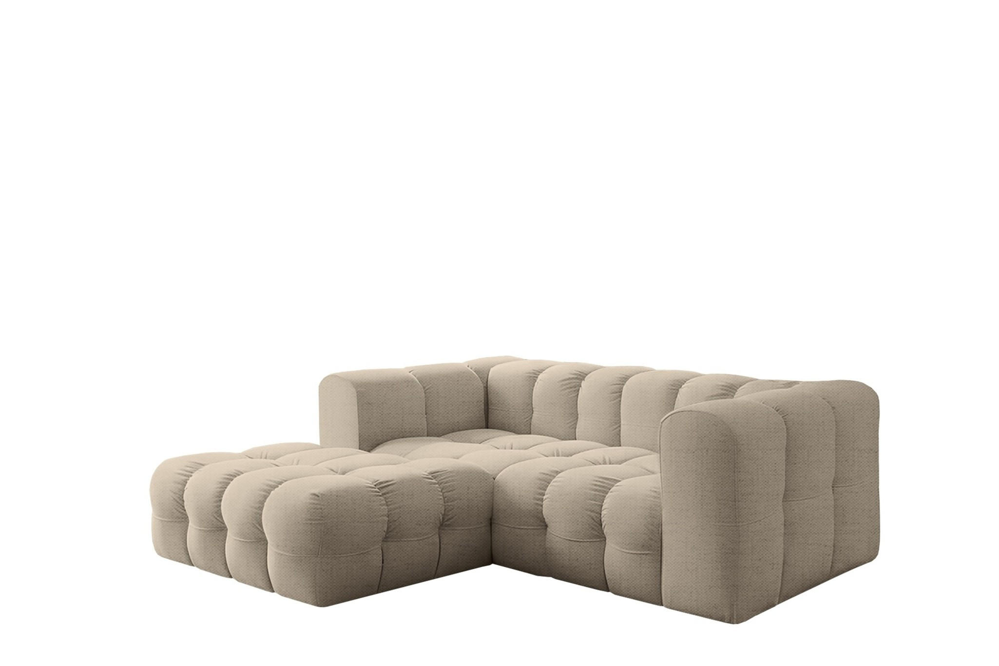 ECKSOFA Solvie Xs In Moly - Beige, Holzwerkstoff/Textil (193/239cm) - Fun Möbel