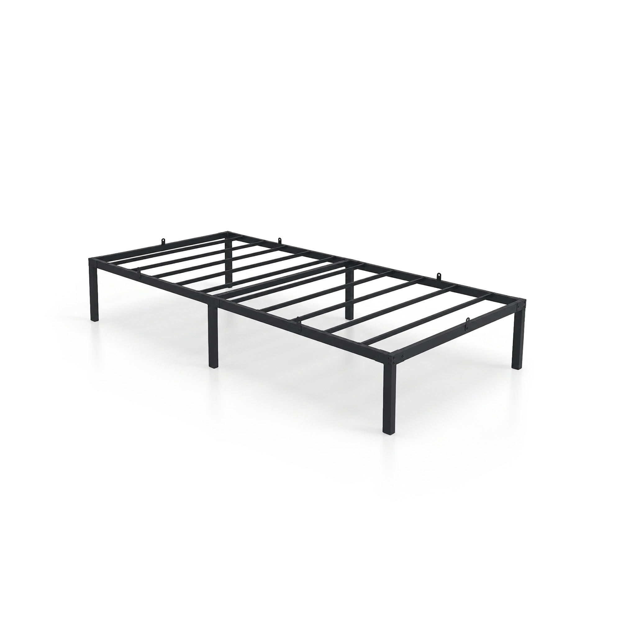 METALLBETT Klappbares 90x190 cm Schwarz - Schwarz, Metall - Akord