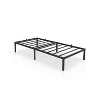 METALLBETT Klappbares 90x190 cm Schwarz - Schwarz, Metall - Akord