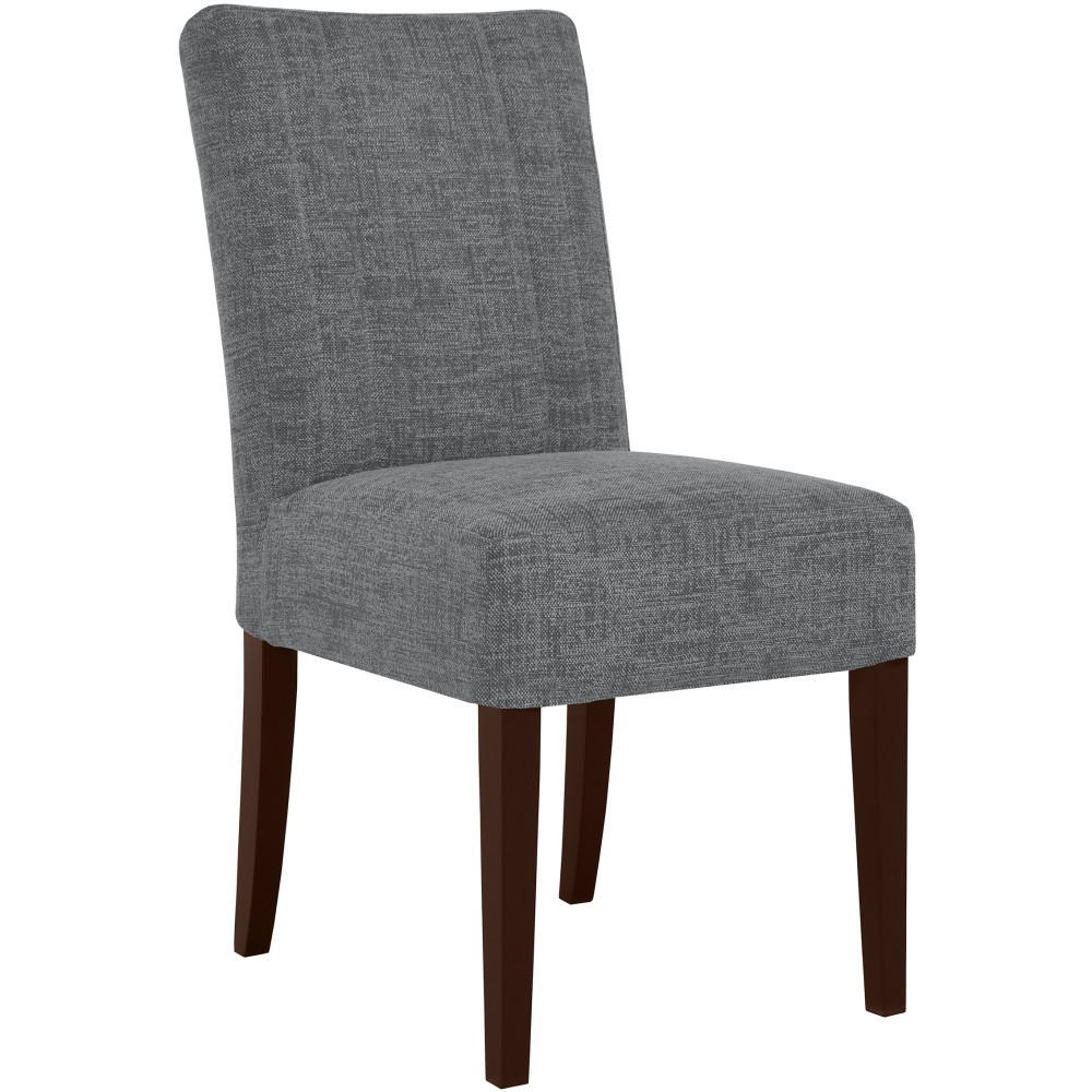 STUHL FREYA mit wengefarbenen Holzbeinen, Polsterstuhl, Dunkelgrau - Wengefarben/Dunkelgrau, Holz (47/94/42cm) - Beautysofa