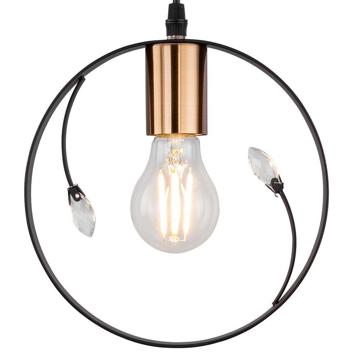 PENDELLEUCHTE VIGO schwarz klar - Schwarz, Metall (20/20/150cm)