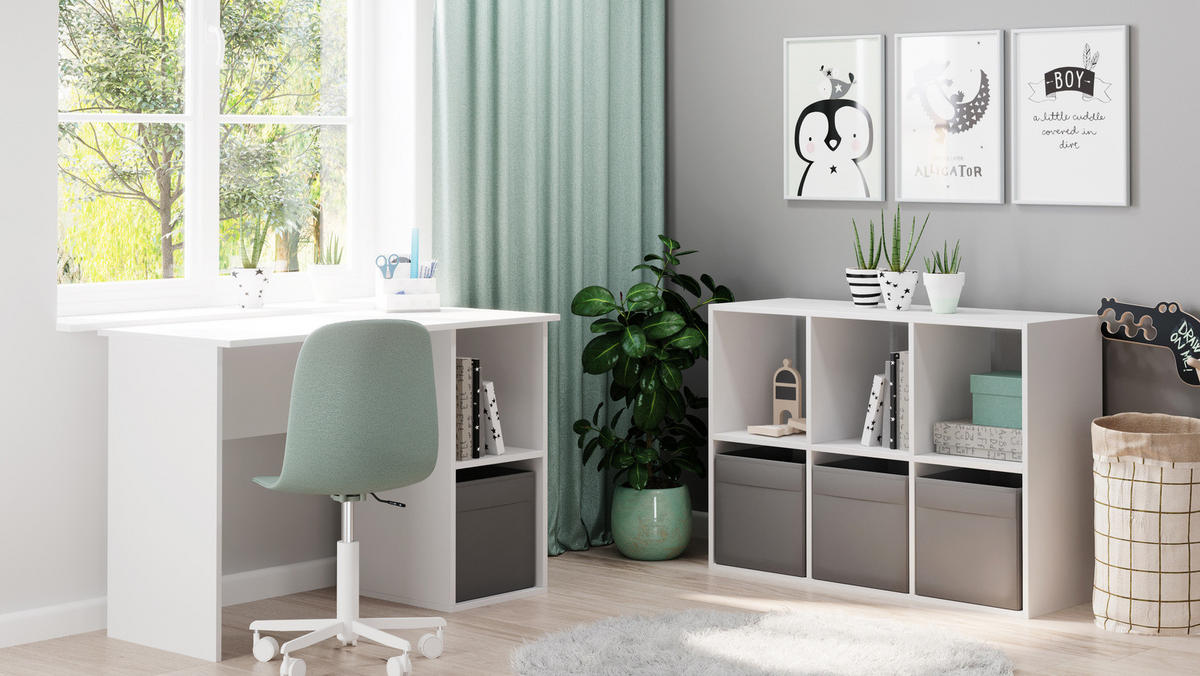 BÜCHERREGAL Loni - Weiß, Holzwerkstoff (120/80/38cm) - RAUMHIRSCH FURNITURE