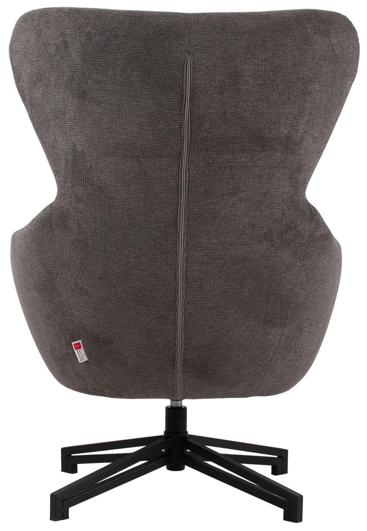 OHRENSESSEL Marconia - drehbar - dunkelgrau - Dunkelgrau/Schwarz, Textil/Metall (74/109/80cm) - bene living