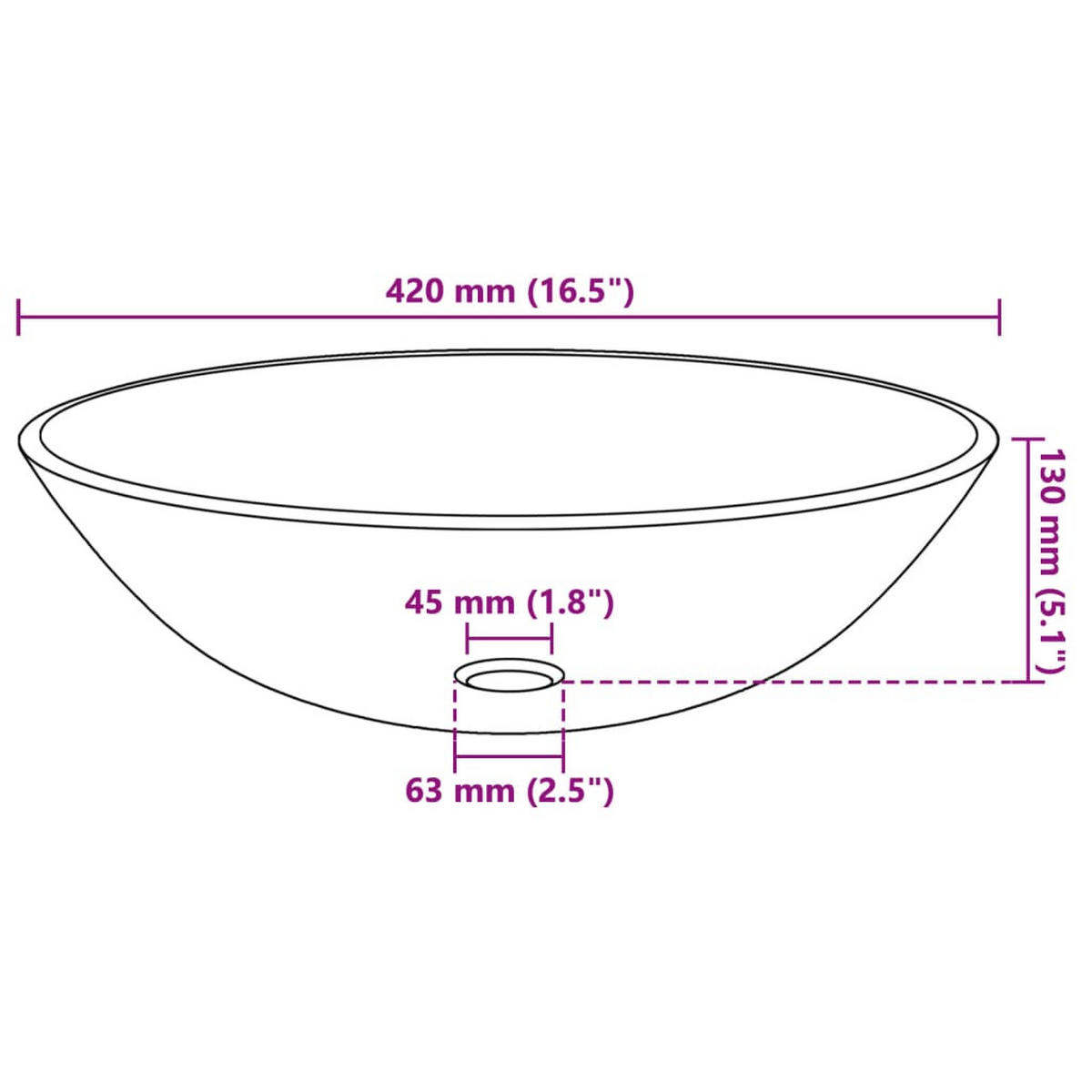 WASCHBECKEN Kukla 42/42/13 cm - Hellgrau, Glas (42/13/42cm) - Nettlife