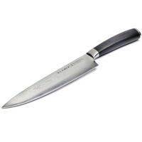 MESSER Damast Chefmesser 20 cm Pakkaholz - Schwarz, Metall (32.7cm) - KLAMER