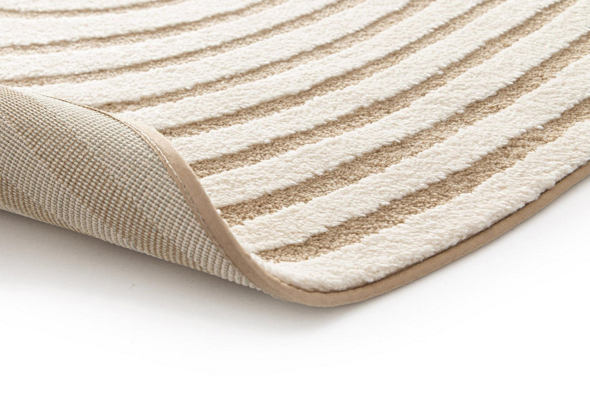 TEPPICH sehr weich mit Relief-Effekt beige - Beige, Textil (160/230cm) - AFK Living