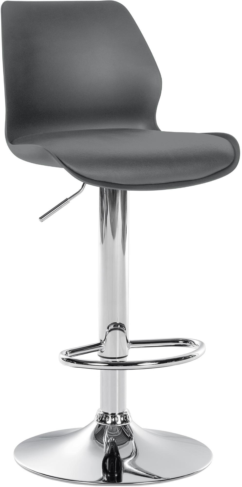 BARHOCKER Bosen Stoff Grau - Grau, Textil/Metall (39/82/42cm) - DELUKE