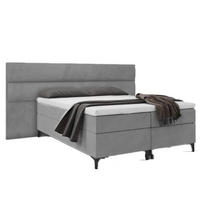 BOXBETT Tito Bonellfederkern inkl. 2x Nachttisch und Topper T-30 - BOXBETT mit Bettkasten - Dunkelgrau, Holz/Holzwerkstoff (140/200cm) - Best For Home