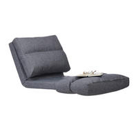 RELAXLIEGE - Anthrazit, Holzwerkstoff/Textil (60/55/130cm) - Relaxdays