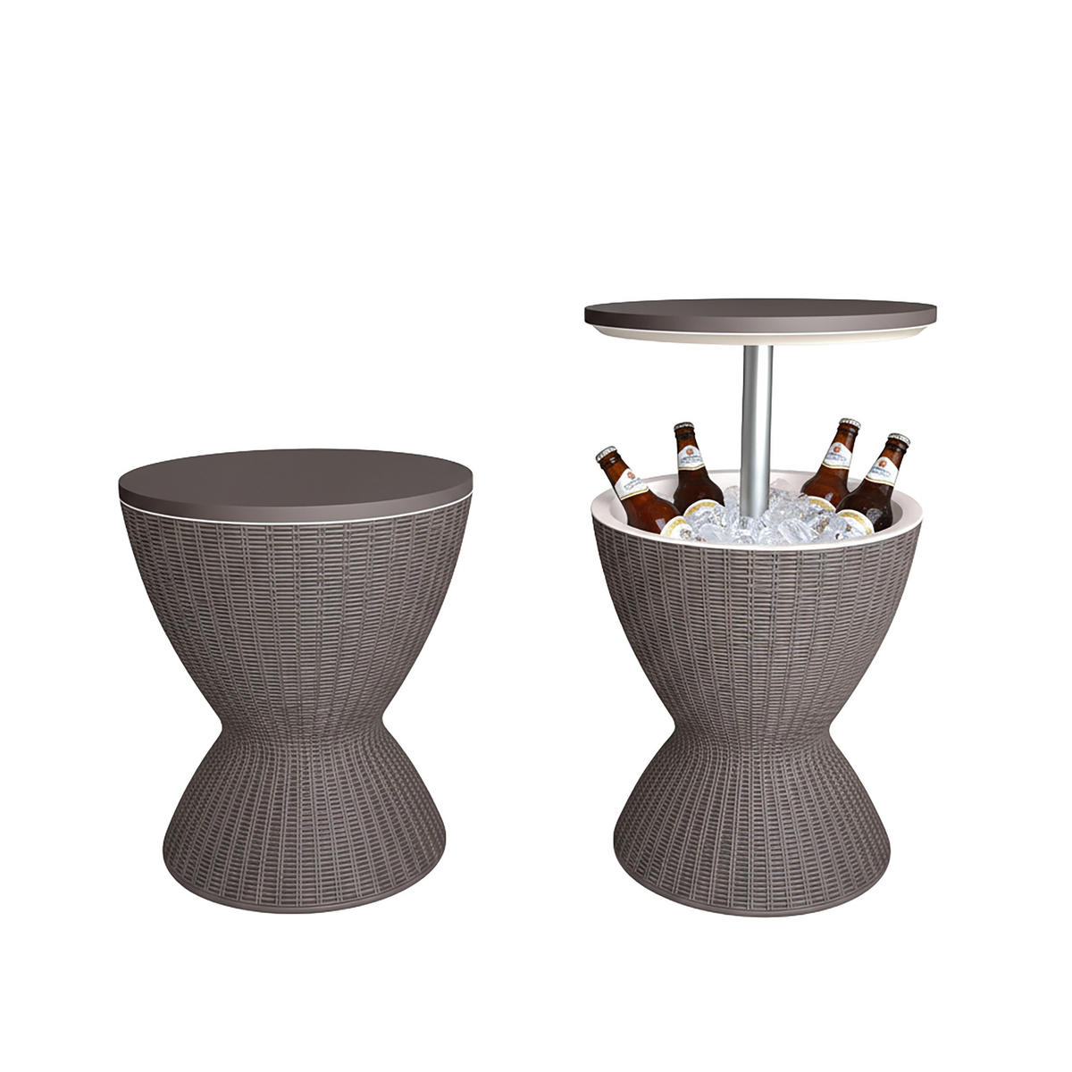 HLADNI bar - siva, metal/plastika (48.5/48.5/82cm) - Relaxdays