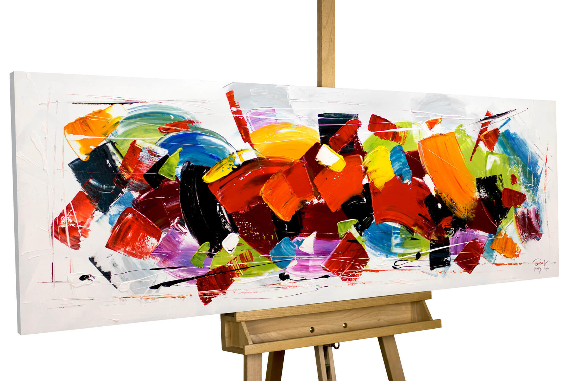 ÖLGEMÄLDE 150/50 cm - Multicolor, Holz/Textil (150/50cm) - KUNSTLOFT