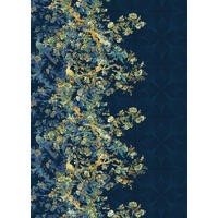 FOTOTAPETE Blumen und Vögel 200 x 280 cm - Blau, Papier (200/280cm) - Sanders & Sanders