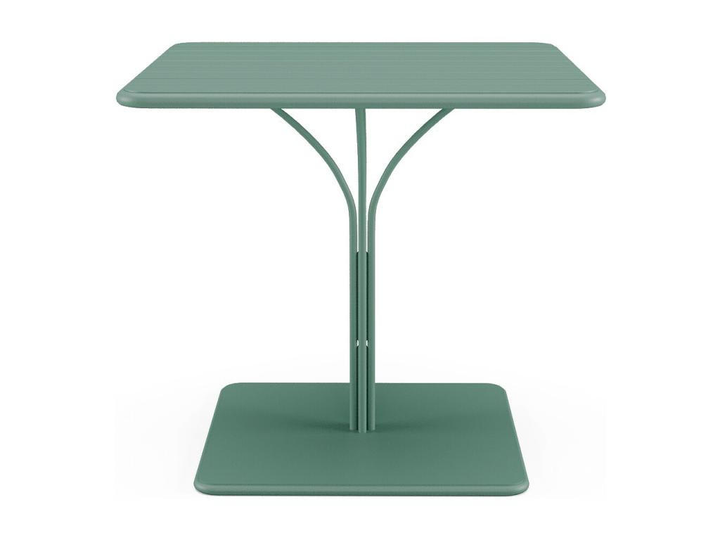 GARTENTISCH - L. 80 cm - Metall - Mandelgrün - MIRMANDE von MYLIA - Grün, Metall (80/80/75cm) - Vente-Unique