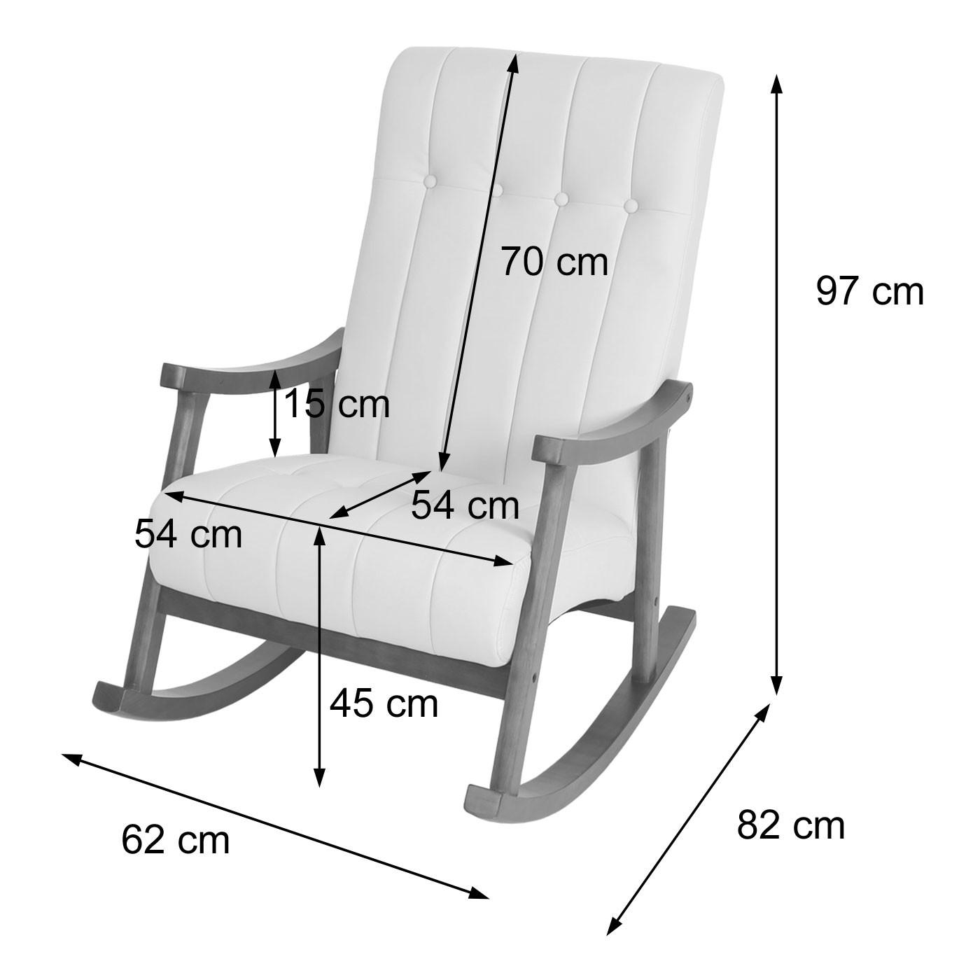 Thumbnail - MCW Schaukelstuhl, Weiß, Textil, 62x97x82 cm, Wohnzimmer, Sessel, Schaukelstühle