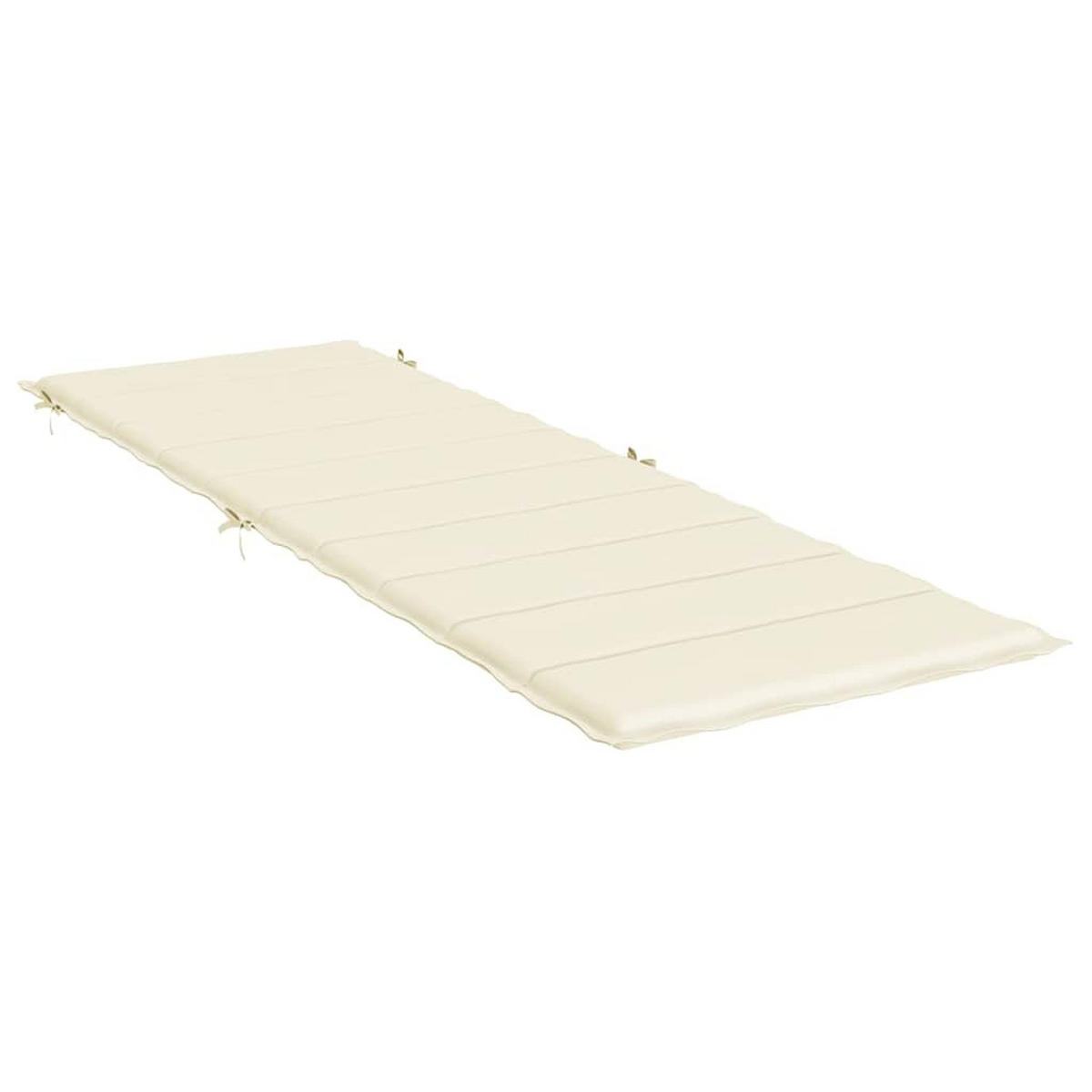 SONNENLIEGEN-AUFLAGE Creme 186/58/4 Cm Oxford-Gewebe - Creme, Textil (58/4/186cm) - vidaXL