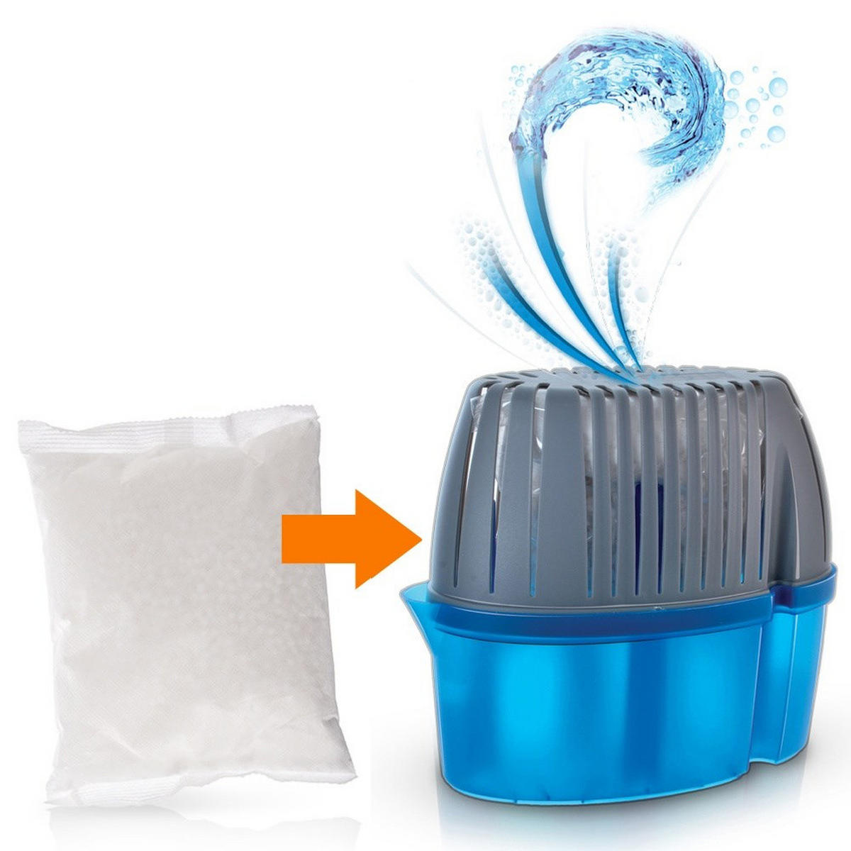 FEUCHTIGKEITSABSORBER-ERSATZ Ultra Fresh weiß - Weiß, Naturmaterialien (13/19/4cm) - Orion 