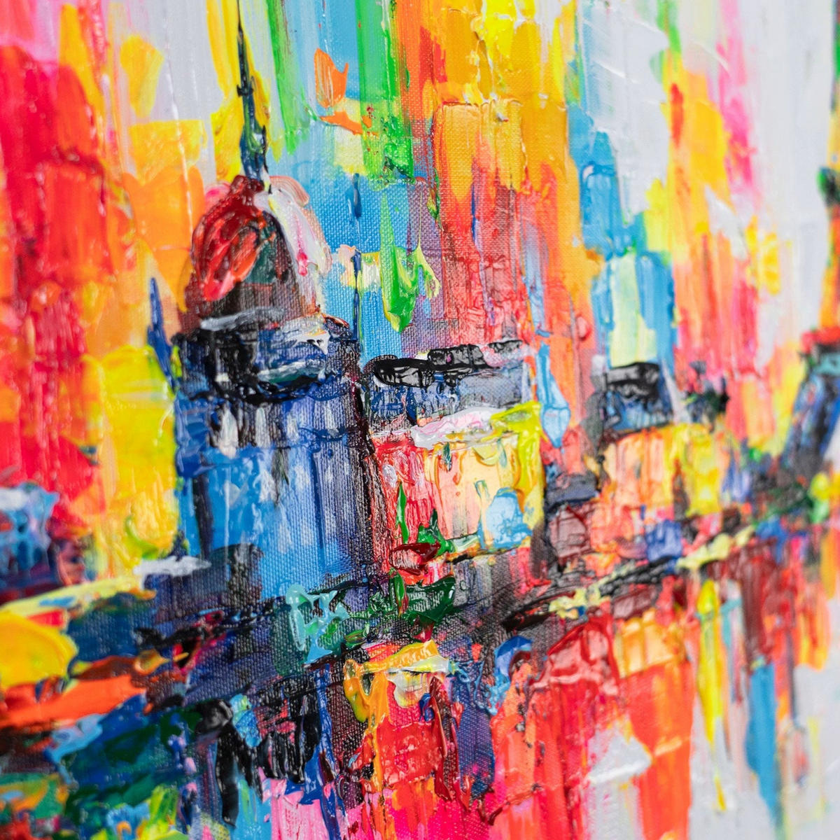 GEMÄLDE Pariser Inspiration auf Keilrahmen 115x50 cm - Multicolor, Holz (115/50cm) - YS-art gallery