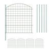 TEICHZAUN-SET - Dunkelgrün, Metall (375/79cm) - Relaxdays