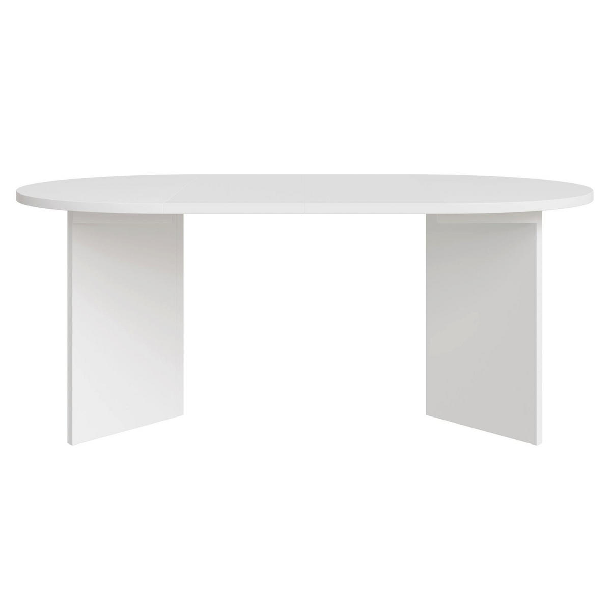 JÍDELNÍ stůl Selsey Ovo kulatý, bílý, rozkládací, 110–190 × 110 cm - bílá, kompozitní dřevo (109.6/109.6/75cm) - Selsey
