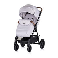 KOMBIKINDERWAGEN Ultera 3 in 1 hellgrau Babyschale Fußabdeckung klappbar Korb - Grau, Metall (75/56/102cm) - Chipolino
