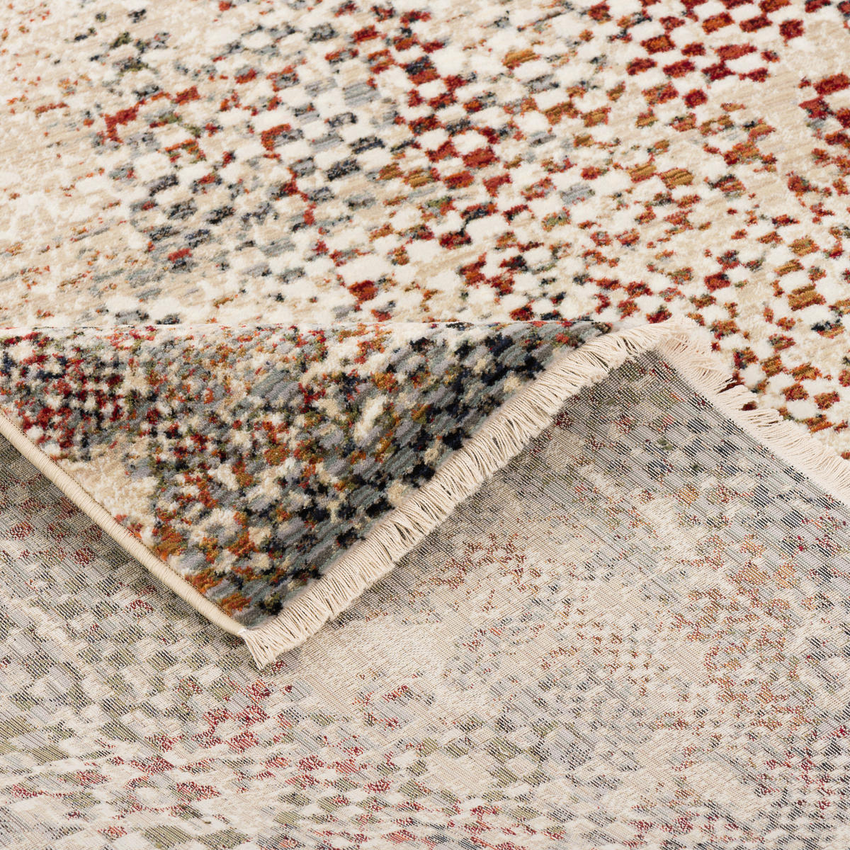 DESIGNER TEPPICH NIA VINTAGE PIXEL VERLAUF - Multicolor, Textil (80/150cm) - Pergamon