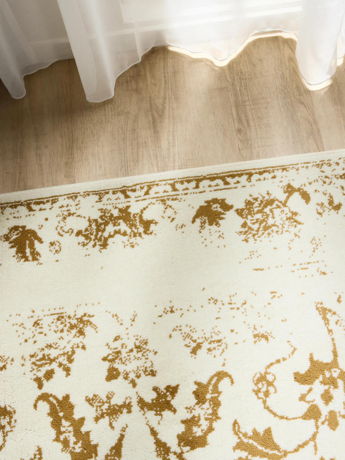 VINTAGE-TEPPICH Suki 80/150 cm - Gelb/Creme, Kunststoff (80/150cm) - benuta
