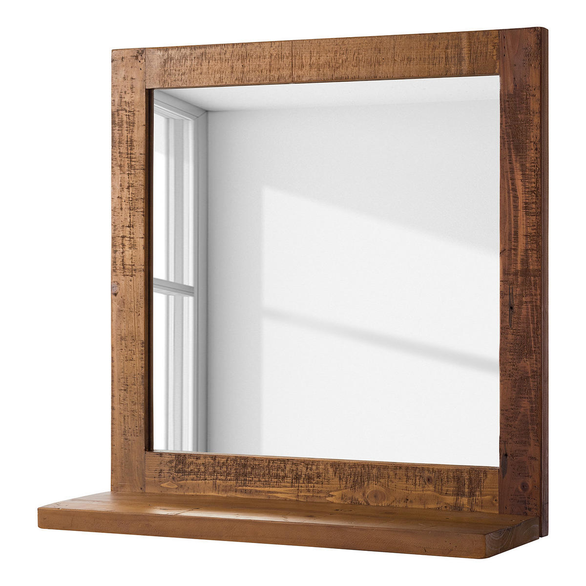 SPIEGEL - Pinie massiv - Pinie Dunkel - Braun, Holz (68/69/22cm) - home24