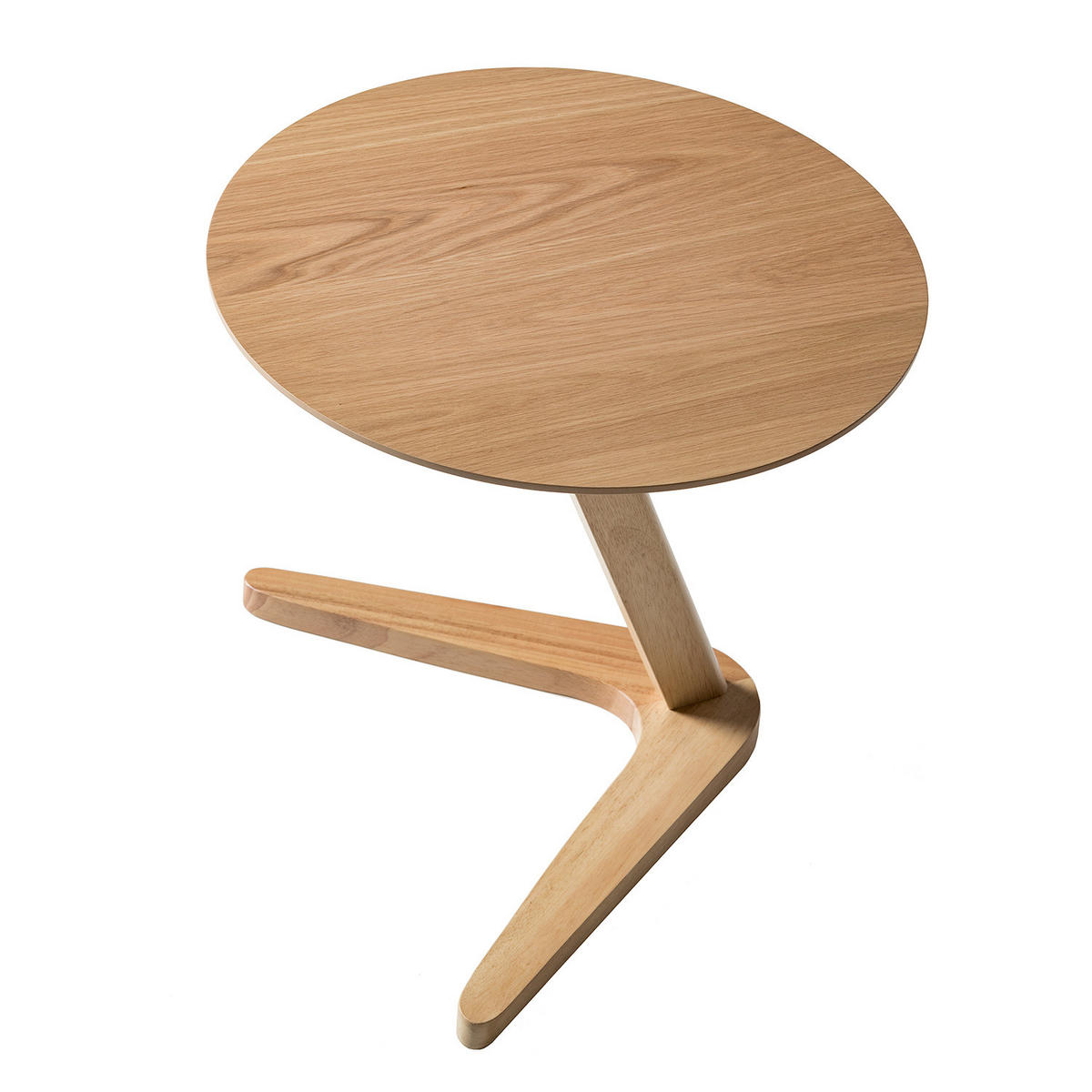 BEISTELLTISCH - Gummibaum teilmassiv - Eichefarben, Holzwerkstoff (50/50/50cm) - home24