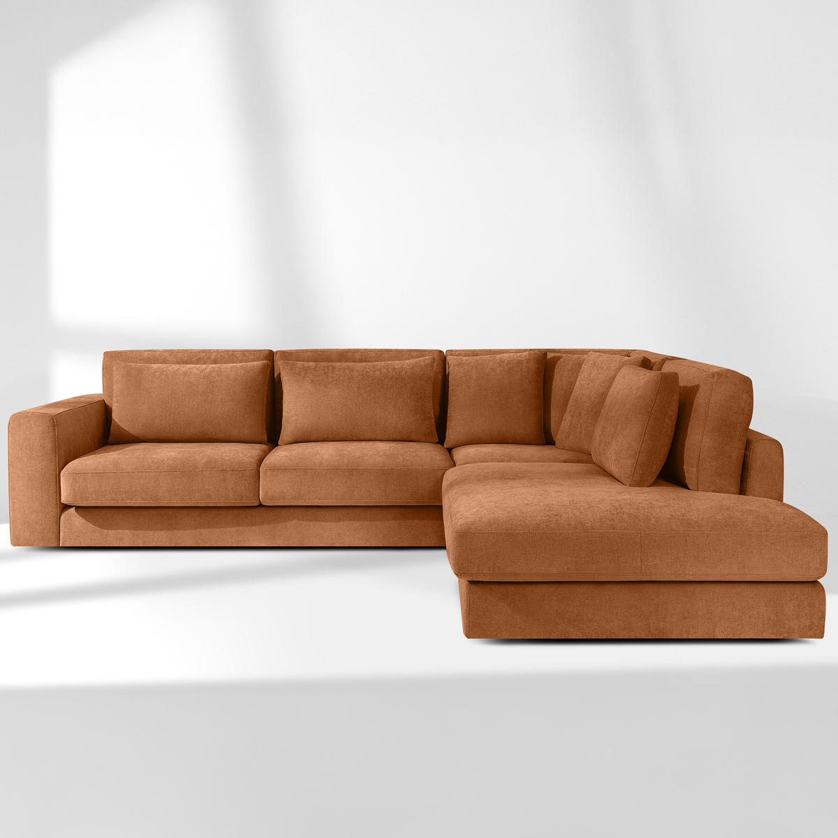ECKSOFA rechts VERUS - Rot, Holz/Holzwerkstoff (297/248cm) - KONSIMO®
