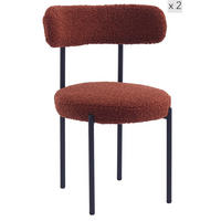 STUHL 2er-Set Wolle Terrakotta - Terra cotta, Textil (47/79/48cm) - Nordlys