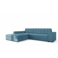 ECKSOFA Lusaka Mit Schlaffunktion - Hellblau, Holzwerkstoff/Textil (292/198cm) - Fun Möbel