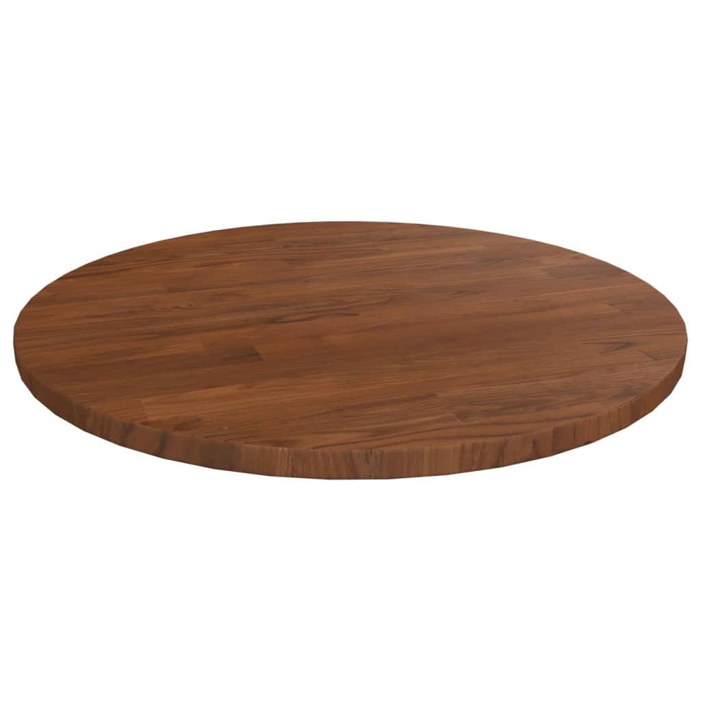 TISCHPLATTE Runde Dunkelbraun Ø40/1,5 Cm Behandeltes Eichenholz - Dunkelbraun, Holz (40/40/1.5cm) - vidaXL