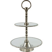 ETAGERE Cristallo ø19x26cm - Silberfarben, Metall (19/26cm) - FURNARO