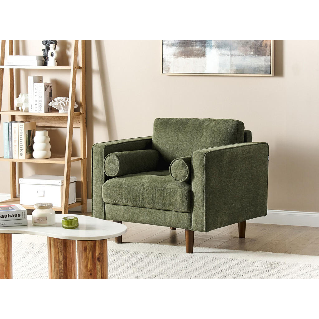Thumbnail - Beliani Sessel, Grün, Dunkelbraun, Textil, 1-Sitzer, 86x78x74 cm, Wohnzimmer, Sessel, Polstersessel