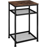 BEISTELLTISCH York,45,5 x 36 x 75,5 cm,Industrial Holz dunkel, rustikal - Rostfarben, Holz (36/45.5/75.5cm) - tectake
