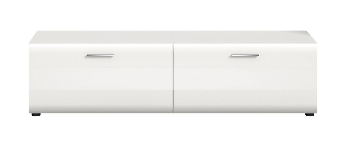 LOWBOARD ICE (B/H/T: ca. 160/41/40 cm) in Weiß/weiß hochglanz - Weiß, Holzwerkstoff (160/41/40cm)