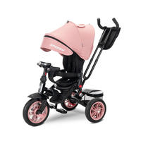 DREIRAD Speedy Luftreifen pink Luftreifen, drehbarer Sitz, Musik, Licht, Schubstange - Pink, Metall (109/52/102cm) - Lorelli