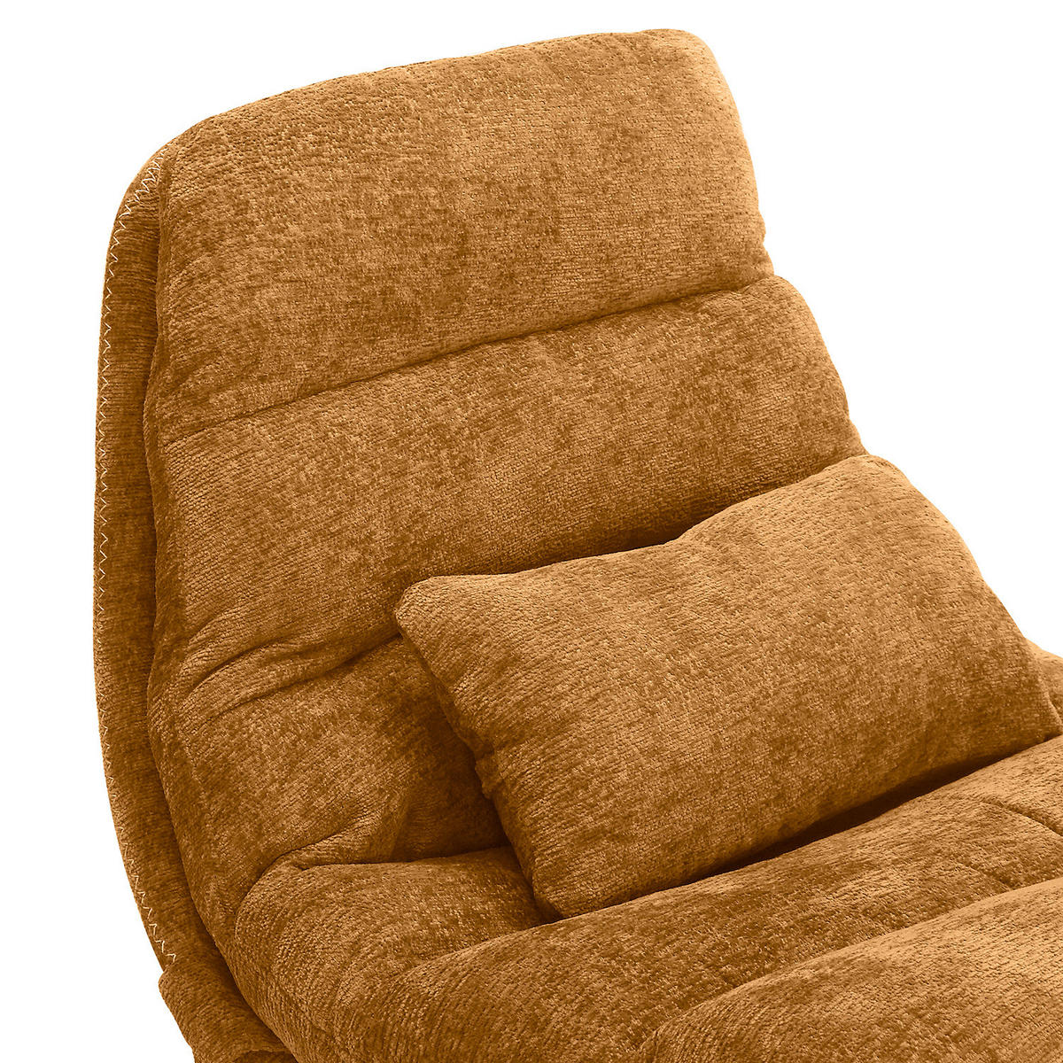 RELAXSESSEL - Chenille - Gelb/Schwarz, Textil/Metall (84/88/94cm) - home24