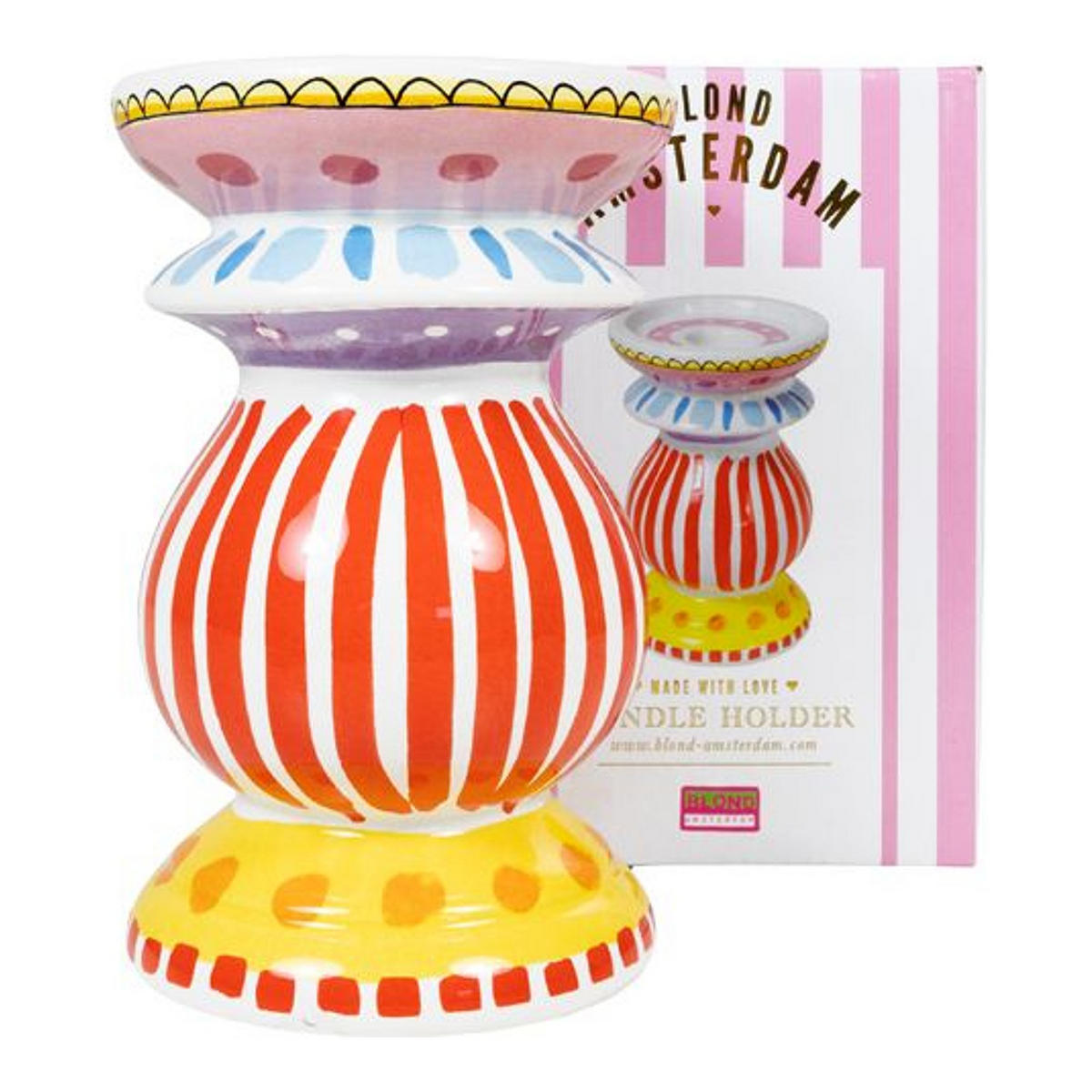 KERZENHALTER Plauderzeit in Bunt - 15cm - Multicolor, Keramik (10.1/15/10cm) - Blond Amsterdam