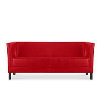 3-SITZER-SOFA ESPECTO Lederoptik, rot - Rot/Schwarz, Textil (67/71/171cm) - KONSIMO®