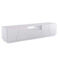 LOWBOARD 170/42/37 cm Weiß aus MDF mit 4 Türen und offenen Fächern - Weiß, Holzwerkstoff (37/42/170cm) - OKMYHOME