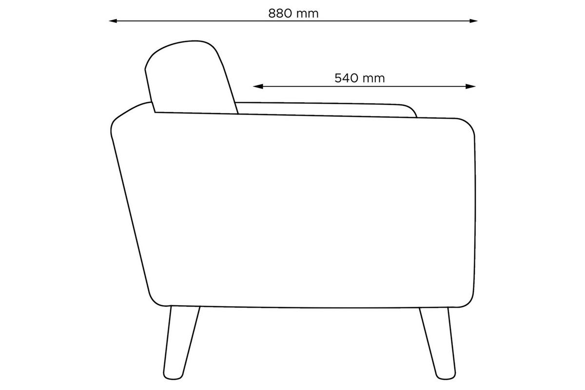 SOFA TAGIO mit Armlehnen, Schwarz - Schwarz/Braun, Buchenholz/Textil (153/80/84cm) - KONSIMO®